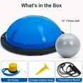 thumbnail image 5 of CazToi 23 Inch Balance Ball 1600 Lbs Capacity Half Yoga Trainer Nonslip Base Includes Resistance Bands and Foot Pump Blue, 5 of 6
