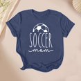thumbnail image 4 of Wang6 Women's Plus Size Graphic Tees Summer Soccer Mom Letter Printed Loose Fit Tops Trendy Short Sleeve Going out T Shirts 0629LiNavy S, 4 of 4