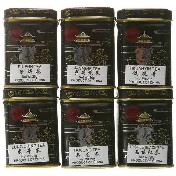 Blooming Import Inc Chinese Loose Leaf Sampler 6 Tins
