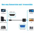 thumbnail image 2 of Adaptador HDMI a VGA, chapado en oro HDMI a VGA (macho a hembra) para computadora, computadora de escritorio, computadora portátil, PC, monitor, proyector, HDTV, Chromebook, Raspberry Pi, Roku, Xbox y más - Negro, paquete de 3 ACTIVE Biensenido a ACTIVE, 2 of 3