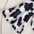 thumbnail image 4 of UAYOTSE Toddler Girl Western Denim Outfit Cow Print Flare Long Sleeve Shirt Top Kids Girls Jeans Skirt Set Clothes,Sizes 1-2 Years, 4 of 5