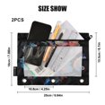 thumbnail image 4 of 2 Pack Flip Folders with Clear PVC Window Binder Pouches 3-Ring Binder Organizer for Office & Home White Flowers with Blue Butterflies, 4 of 6