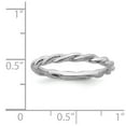 thumbnail image 5 of Sterling Silver Stackable Expressions Rhodium Plated Twist Ring Size 10, 5 of 5