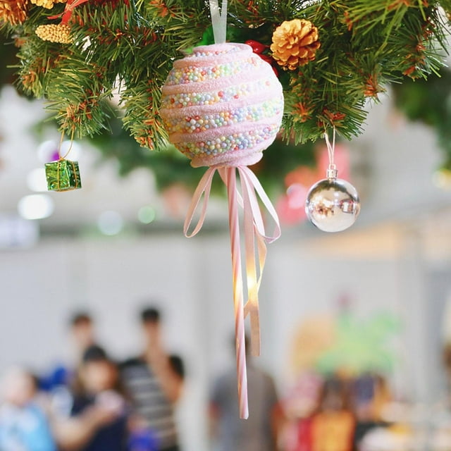 Adorno colgante para de Navidad, adorno navideño único y ligero, decoración para de Navidad para celebraciones de festivales y fiestas. Piruleta redonda