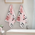 thumbnail image 4 of Autumn Pumpkins Pink Hand Towels for Bathroom, Halloween Jack-O'Lantern Kitchen Towel 2 PCS Ultra Soft and Highly Absorbent Decorative Fingertip Face Bath Towels for Spa & Hotel, 28.3"x 14.4", 4 of 5