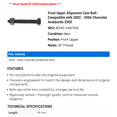 thumbnail image 2 of Front Upper Alignment Cam Bolt - Compatible with 2002 - 2006 Chevy Avalanche 2500 2003 2004 2005, 2 of 2