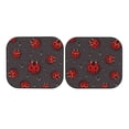 thumbnail image 7 of Xecao Red Ladybugs On Dark Background for Foldable Car Sun Shades (2-Pack) offer sun protection with an easy-fold design for convenient windshield shading., 7 of 7
