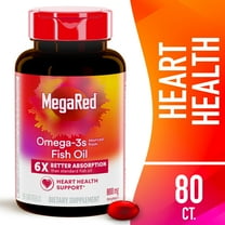 MegaRed Advanced 6x Better Absorption Omega-3 Fish Oil Softgels, 800 mg, 80 Ct