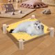 thumbnail image 1 of Cama colgante para perros Gnobogi (menos de 20 $), cama elevada de madera suspendida y fría, cama portátil desmontable para interiores y exteriores, ideal para gatos y perros pequeños. Liquidación., 1 of 8