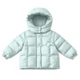 thumbnail image 2 of Xdegoge Toddler Kids Winter Puffer Jacket Hooded Thick Warm Coat Windproof Outerwear with Pockets for Boys Girls Fall Padded Parka Down Snow Wear, 2 of 6