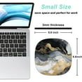 thumbnail image 2 of ERDS-Small Mouse Pad 6.6 Inch, Takes up Wrist and Mouse Space, Waterproof Compact Mini Mouse Mat for Laptop Computer Wireless Mouse Keyboard Home Office Travel,Grey Black Mable, 2 of 4