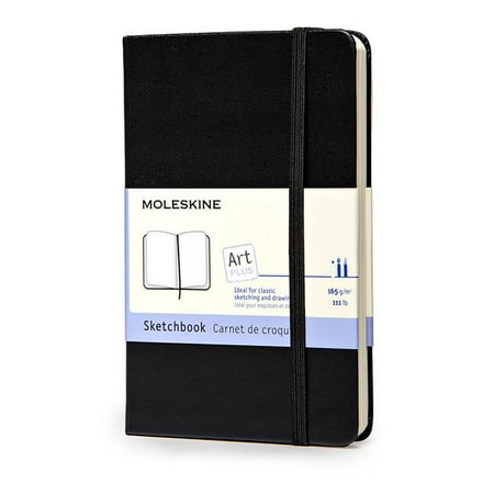 Classic Notebooks: Moleskine Art Plus Sketchbook, Pocket, Plain, Black, Hard Cover (3.5 X 5.5)