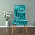 thumbnail image 4 of RYLABLUE Ocean Beach Pattern Stretch Chair Cover Protector Seat Slipcover for Dining Room Hotel Wedding Party Set of 1, 4 of 5