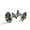 Color 4, variant on Men's Classic Stainless Steel, Skull Green Camouflage Pattern Cufflinks Business Wedding Shirts, Black