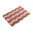 thumbnail image 2 of Wave Pattern Flocked Bath Mat, Non Slip Bathroom Rug with Latex Backing, Soft Absorbent Shower Mat, Washable Floor Carpet for Bathroom and Laundry Room, 2 of 7