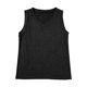 thumbnail image 4 of 2025 Camiseta sin mangas con cuello en V y canalé para mujer: 60 % mezcla de poliéster, sin mangas, corte holgado, informal o para hacer ejercicio, lavable a máquina., 4 of 5