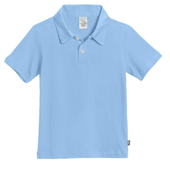 Made in USA Soft Cotton Jersey 2 Button Polos | Bright Light Blue