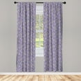 thumbnail image 5 of Ambesonne Paisley Window Curtains, Raindrop Like Ornaments, Each 28" W x 95" L, Blue and Purple, 5 of 5