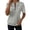 Gray, variant on MOJOGO Summer Shirts for Women Stand Collar Short Sleeve Half Zip T-Shirts Textured Jacquard Knit Blouse Top Casual Sport Top