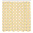 thumbnail image 3 of Ambesonne Eastern Shower Curtain, Quatrefoil Star, 69"Wx70"L, Yellow White, 3 of 3