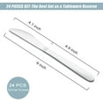 thumbnail image 3 of 24-Piece Knife Set, 9-Inch Dinner & Butter Knives, Stainless Steel Table Knife Set, Dishwasher Safe & Mirror Polished, Silverware for Home/Restaurant/Kitchen, 3 of 7