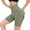 Army Green, variant on Women's Seamless High Waisted Biker Shorts Sculpting Compression Workout Shorts