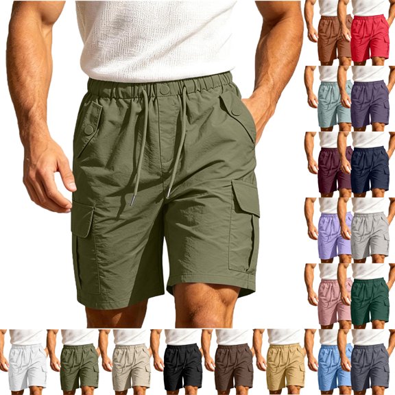 Zeliretfy Mens Shorts Cargo Shorts Classic Loose Casual Wear With Pockets And Denim Shorts Hip Hop Cropped Jeans Work Shorts with Cargo Pockets Authentics Classic Relaxed Fit Five Pocket Cargo Short