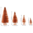 thumbnail image 4 of 16Pcs Mini Christmas Sisal Trees, Desktop Miniature Christmas Tree Pine Tree with Wood Base, Bottle Brush Trees for Winter Snow Miniature Scenes Xmas Tabletop Decor Brown, 4 of 6