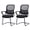 2 Pack Black, variant on Demi Bonn Office Desk Chair No Wheels, Ergonomic Executive Sled Base Mesh Computer Chairs, Stable for Focus, Black