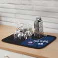 thumbnail image 2 of Clorox Dish Drying Mat, Absorbent Microfiber, 50% Recycled for Kitchen, 15" x 20" Black, 2 of 11