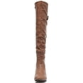 thumbnail image 3 of BURUDANI Women's Fashion Casual Over The Knee Pull On Slouchy Boots COLBY CAMEL/PU Size 10, 3 of 4