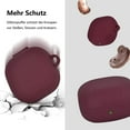thumbnail image 2 of For Galaxy Buds Live/Buds Pro Cute Silicone Case Cover with Pompom Keychain (Wine Red), 2 of 6