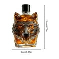 thumbnail image 5 of Sylvtty 300ml Whiskey Bottle Decanter Wolf Head Shape High Borosilicate Glass Wine Bottle Leak-Proof Seal Whiskey Decanter, 5 of 6