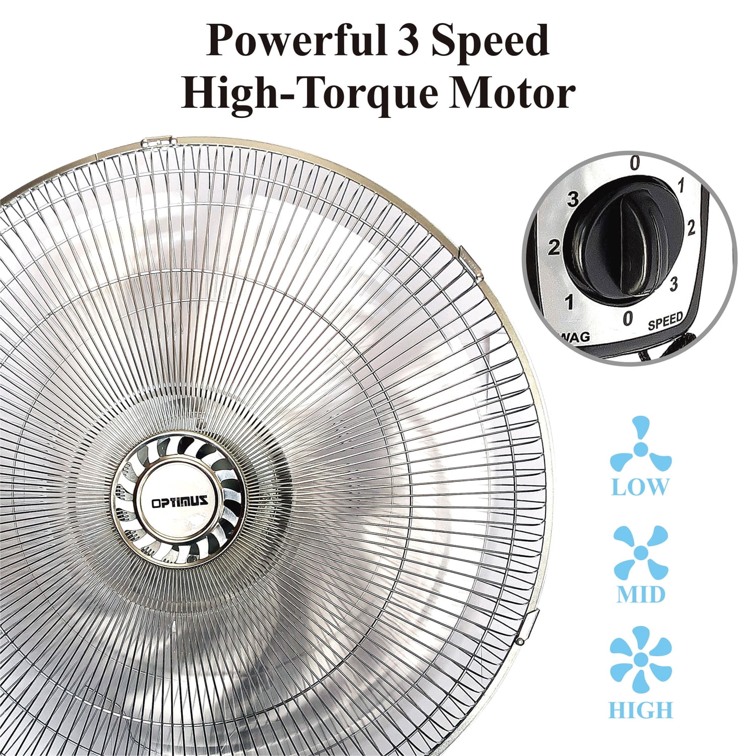 18" Industrial Grade High Velocity Oscillation Wall Fan