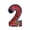 2, variant on Halloween Spider Theme Birthday Candles, Number Candles for Birthday Party Cake Decoration Supplies (Red, Number 2)