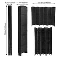thumbnail image 6 of CL.HPAHKL Room Divider and Folding Privacy Screen, Woven Fiber Partition and Dividers Freestanding, Partition Room Dividers for Home Office Restaurant Bedroom, Black, 6 Panel, 6 of 7