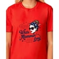 thumbnail image 4 of American 4Th of July T-Shirt Women's Red White & Mommin' USA Adult Tee, 4 of 5