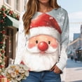 thumbnail image 2 of Towmus Women Christmas Holiday Pullovers Top Fun Graphic Sweatshirts Crew Neck Long Sleeve Xmas Gifts Clothing, 2 of 6