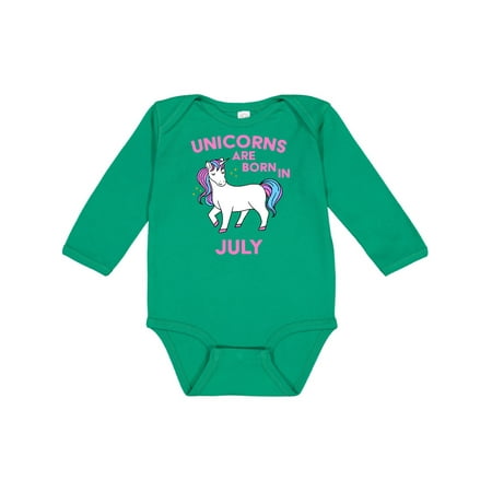 

Inktastic Unicorns are Born in July Gift Baby Boy or Baby Girl Long Sleeve Bodysuit