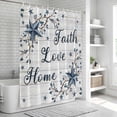 thumbnail image 6 of Farmhouse Shower Curtain, Waterproof Shower Curtains for Bathroom, Blue Country Texas Star Vintage Berries Wooden Washable Fabric Bathtub Curtain Set Bath Decor with 12 Hooks Extra Long 72"x96", 6 of 8