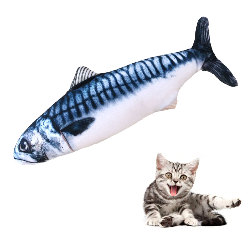TAWOHI Electric Waving Fish Toy Cat Catnip Toy USB Simulation Fish Toy