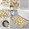 thumbnail image 6 of Kitchen Mat Rug Set of 2 Orange Fruits Cute Bright Colorful Runner Rug Anti-Fatigue Comfort Memory Foam Standing Mat Non-Slip Floor Door Mat for Bathroom 18x30in+18x60in, 6 of 6
