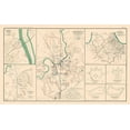 thumbnail image 2 of Bien 32x21 Black Ornate Wood Framed with Double Matting Museum Art Print Titled - Defenses Forts 8 Views - Bien 1894, 2 of 4