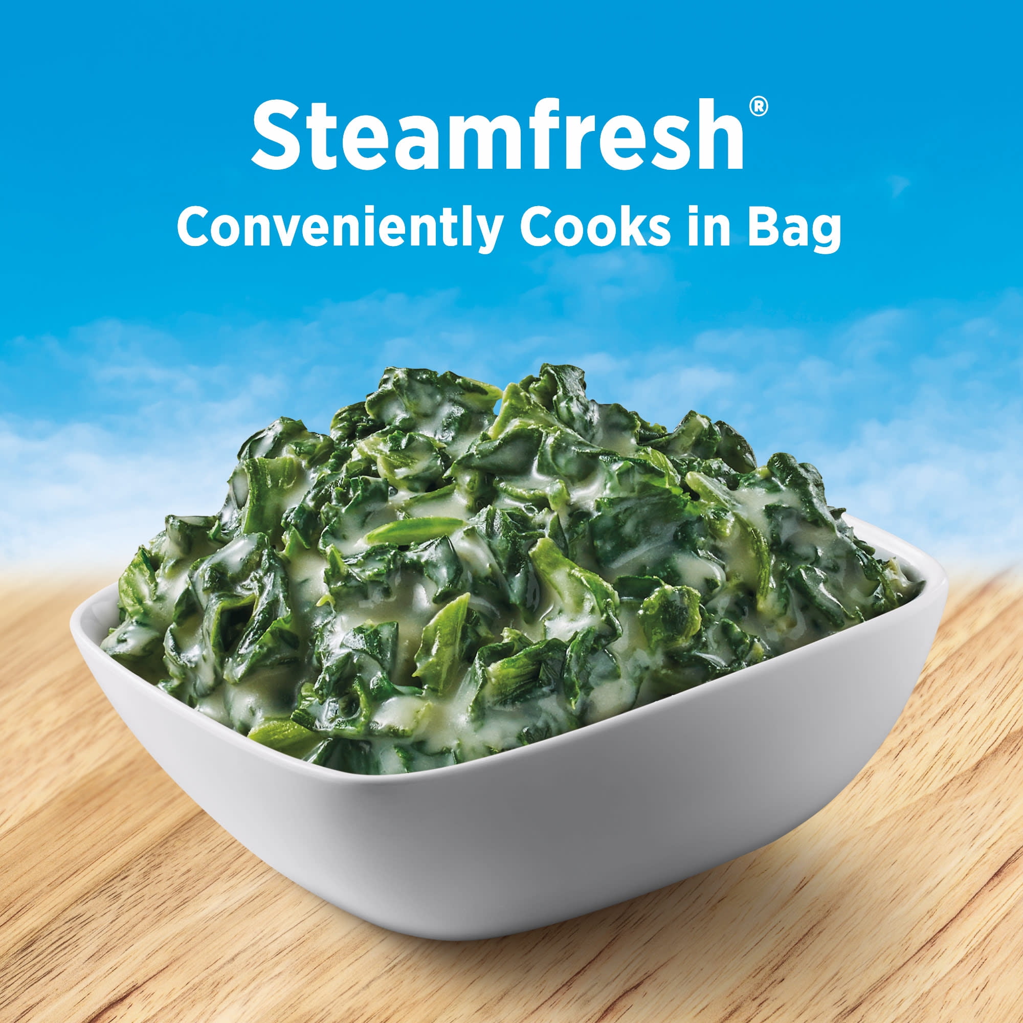Birds Eye Steamfresh Creamed Spinach, Frozen Vegetables, 10.8 oz. Box