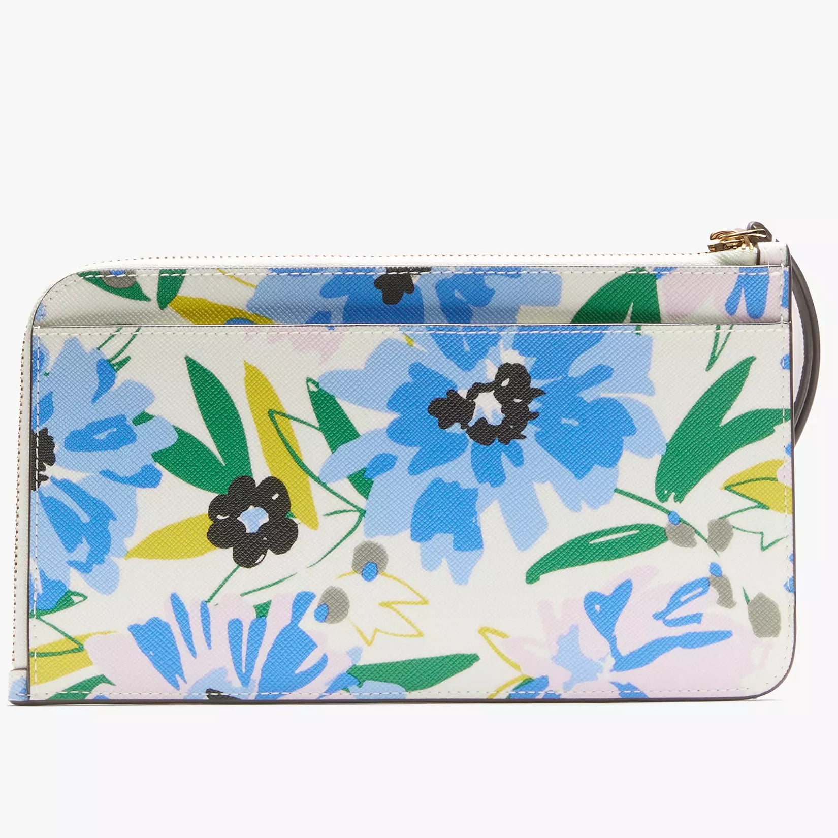 Kate Spade New York Women's Lucy Floral Medium L-Zip Wristlet (Cream Multi)