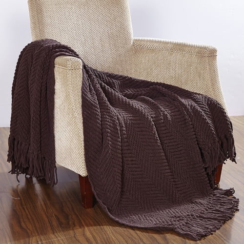 BOON Throw & Blanket Knitted Tweed Throw Blanket