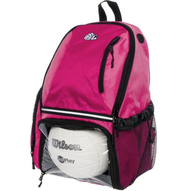 Lish LISH Girl's Large School Sports Volleyball Backpack Bag w/ Ball