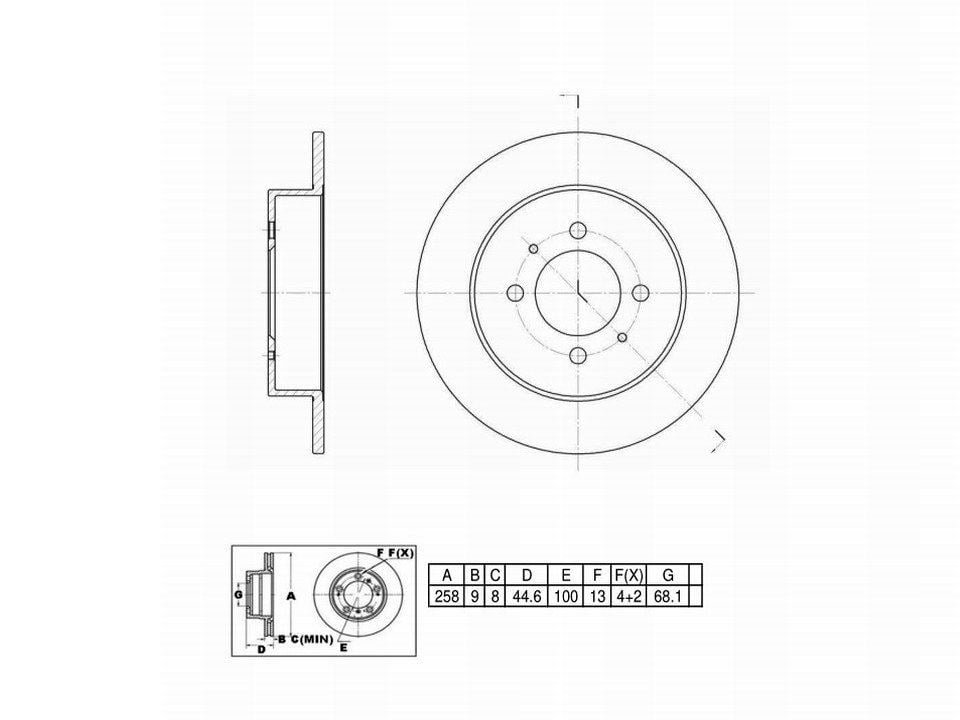 Winstop Brake Rotor, Rear WS228318, Nissan Sentra 1994-1991