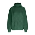 thumbnail image 5 of Lovskoo Sweaters for Women Trendy Long Sleeve Pullove Turtleneck Casual Sweater Tops Green, 5 of 6