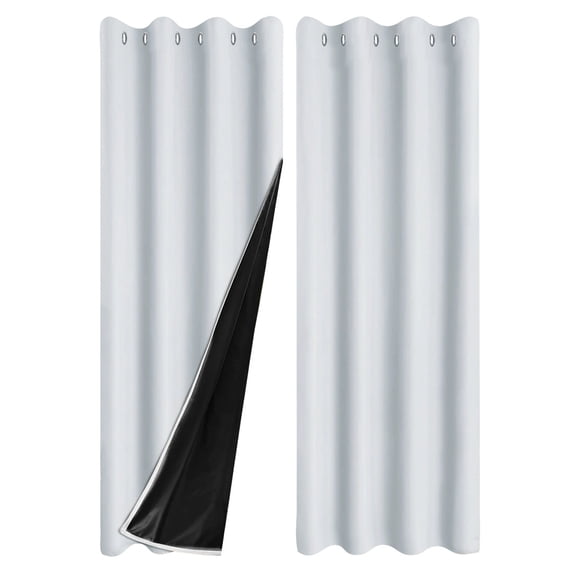 Curtains For Living Room Thermal Insulated Window Drapes With Top Room Darkening For Bedroom Noise Reducing Draperies In Modern Solid Design Curtains for Kitchen 2 Set Winter Curtains for Bedroom